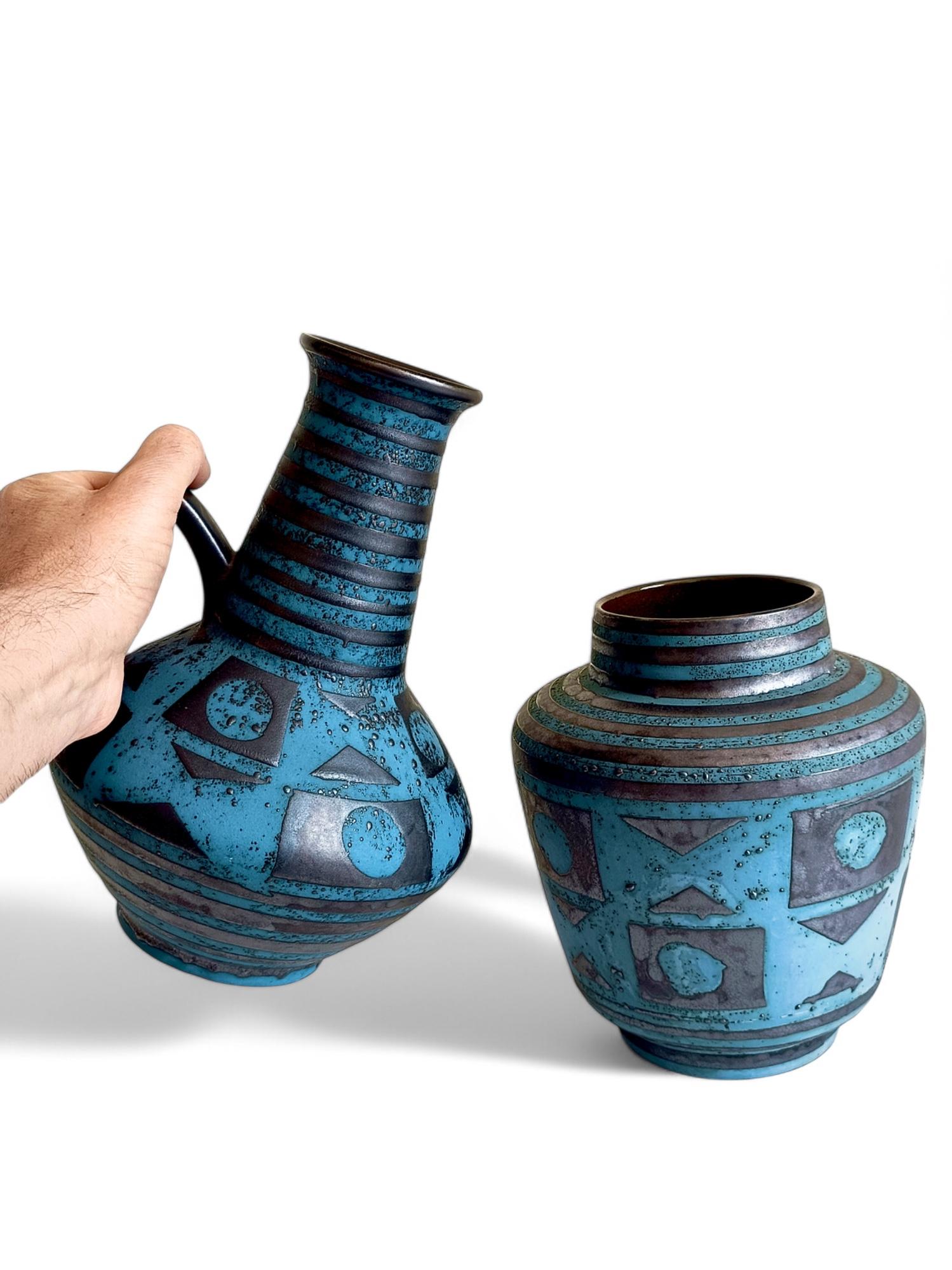 Mid-Century Ceramic Vases by Carstens Tonnieshöf, West German Art Pottery, 1960s For Sale 13