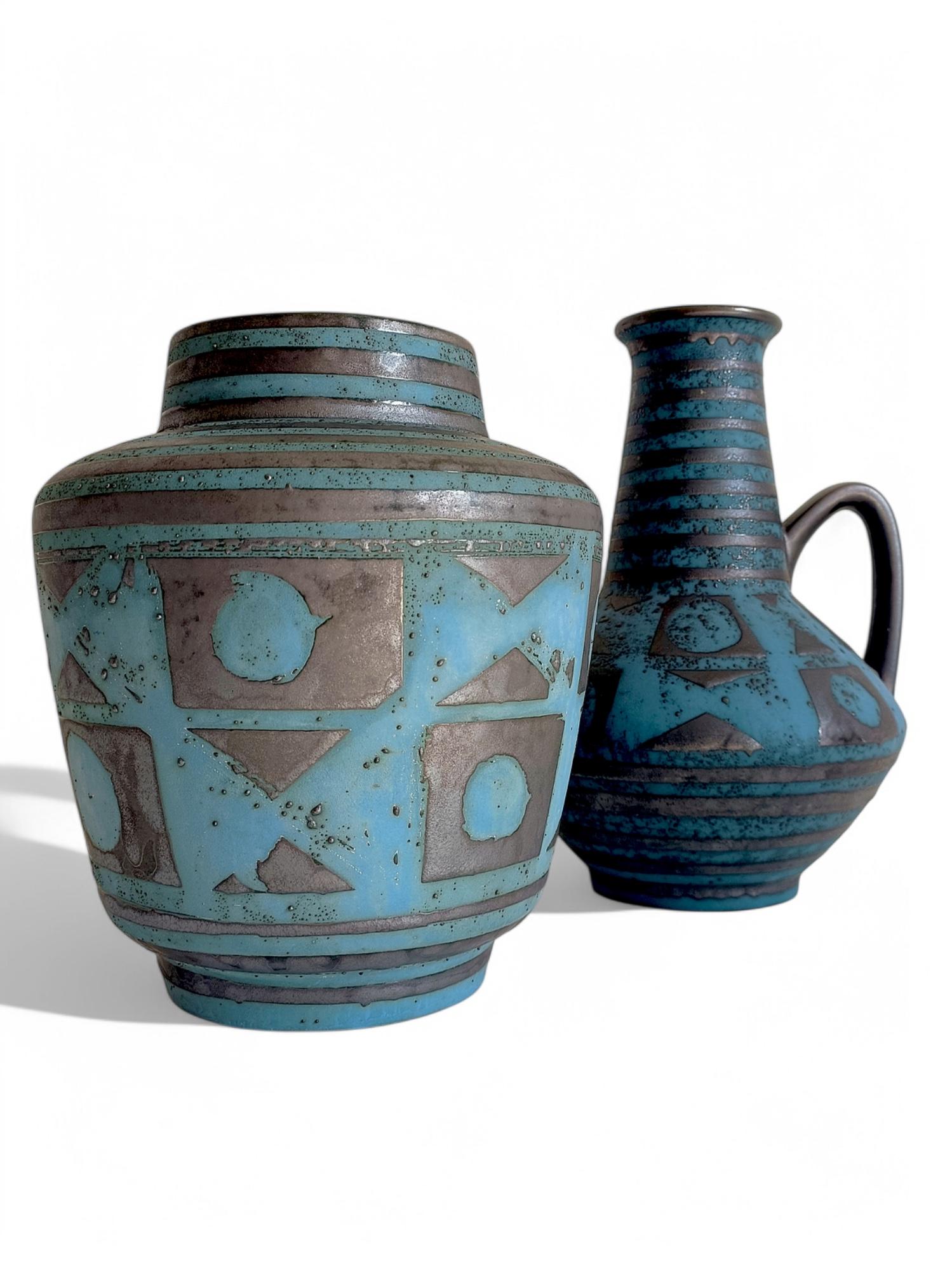 Mid-Century Ceramic Vases by Carstens Tonnieshöf, West German Art Pottery, 1960s In Excellent Condition For Sale In Valencia, VC