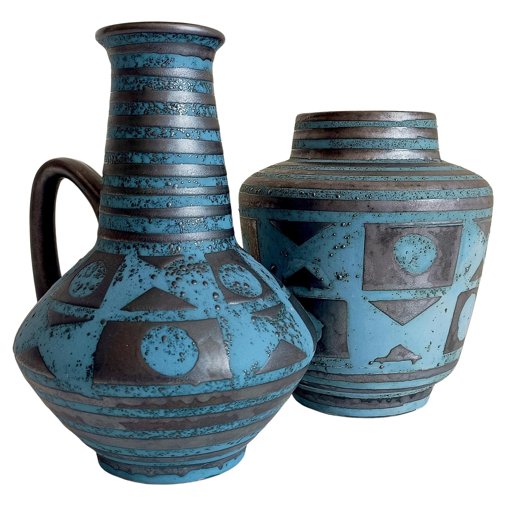 Mid-Century Ceramic Vases by Carstens Tonnieshöf, West German Art Pottery, 1960s