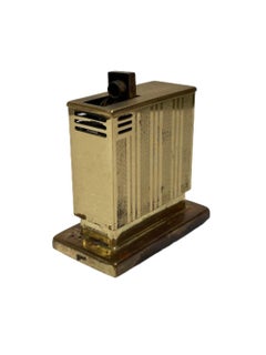 West German Augusta Semi-Auto Lift Brass Table Lighter, circa 1950