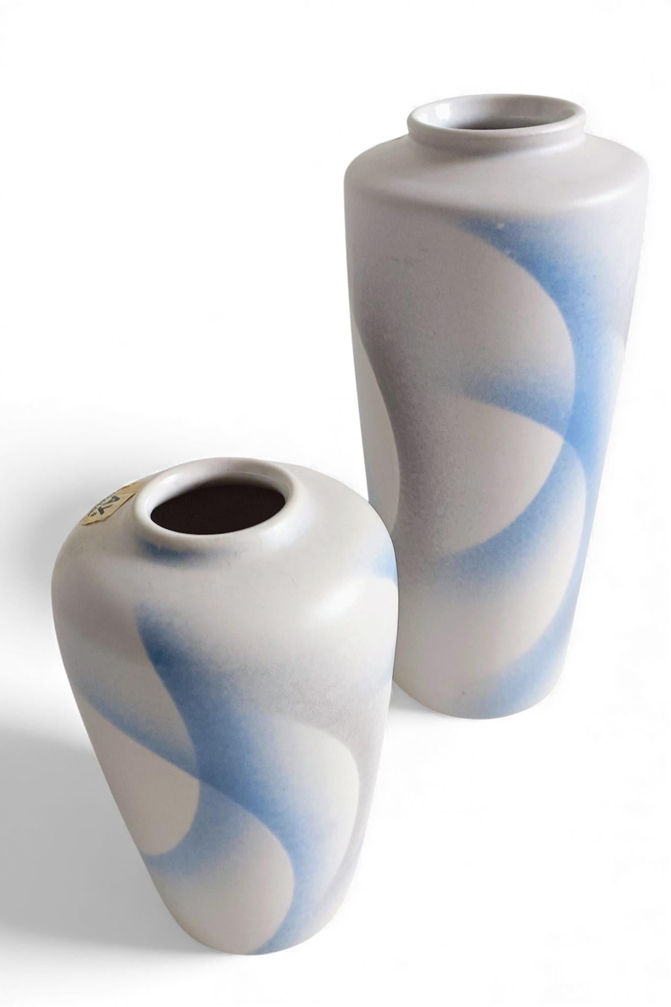 West German Bay Keramiek Art Pottery Vases, Post-Modern / Art Deco Revival, 1980 For Sale 4