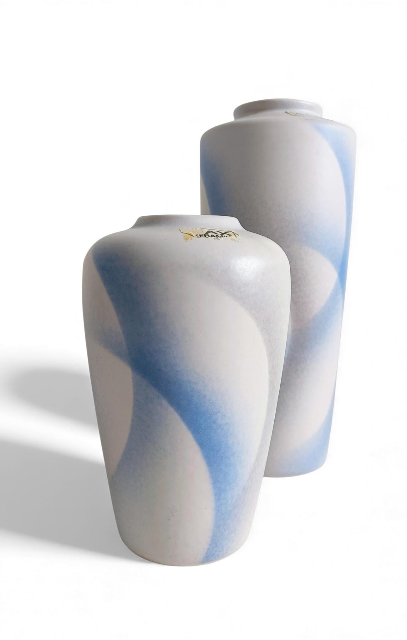 West German Bay Keramiek Art Pottery Vases, Post-Modern / Art Deco Revival, 1980 In Excellent Condition For Sale In Valencia, VC