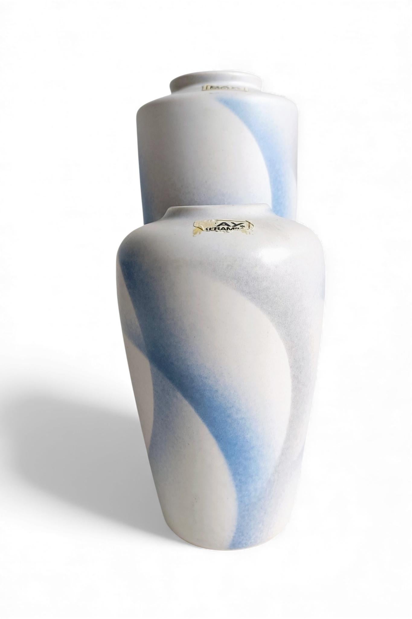 Ceramic West German Bay Keramiek Art Pottery Vases, Post-Modern / Art Deco Revival, 1980 For Sale