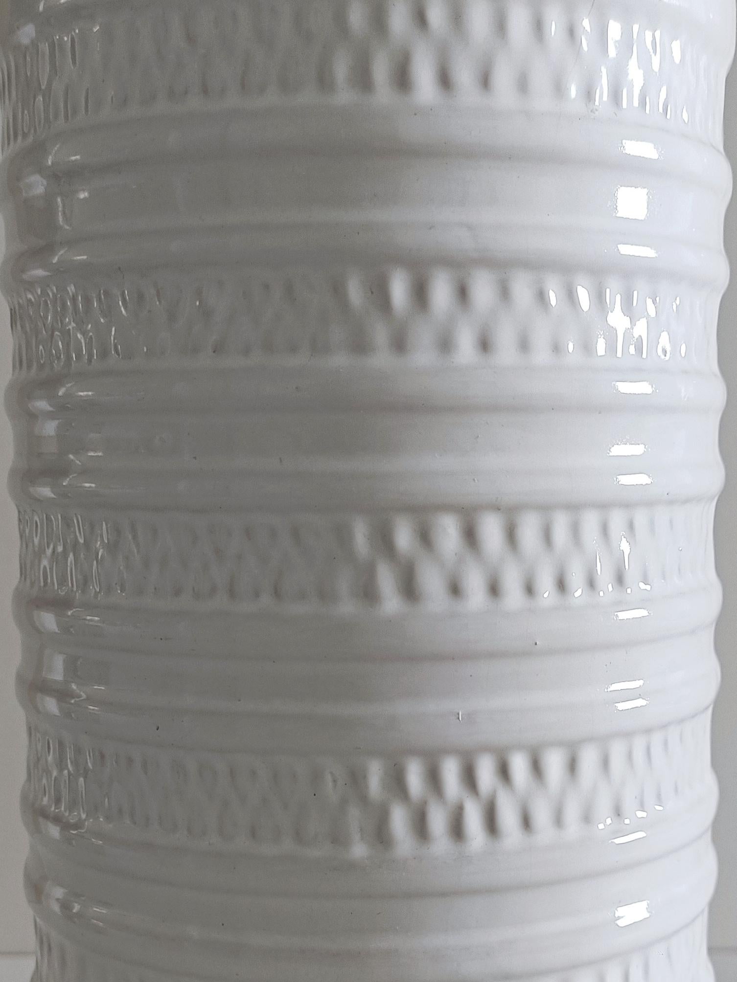 West German Carstens Tonnieshof White Glaze Ceramic Vintage Vase, 1960s 7