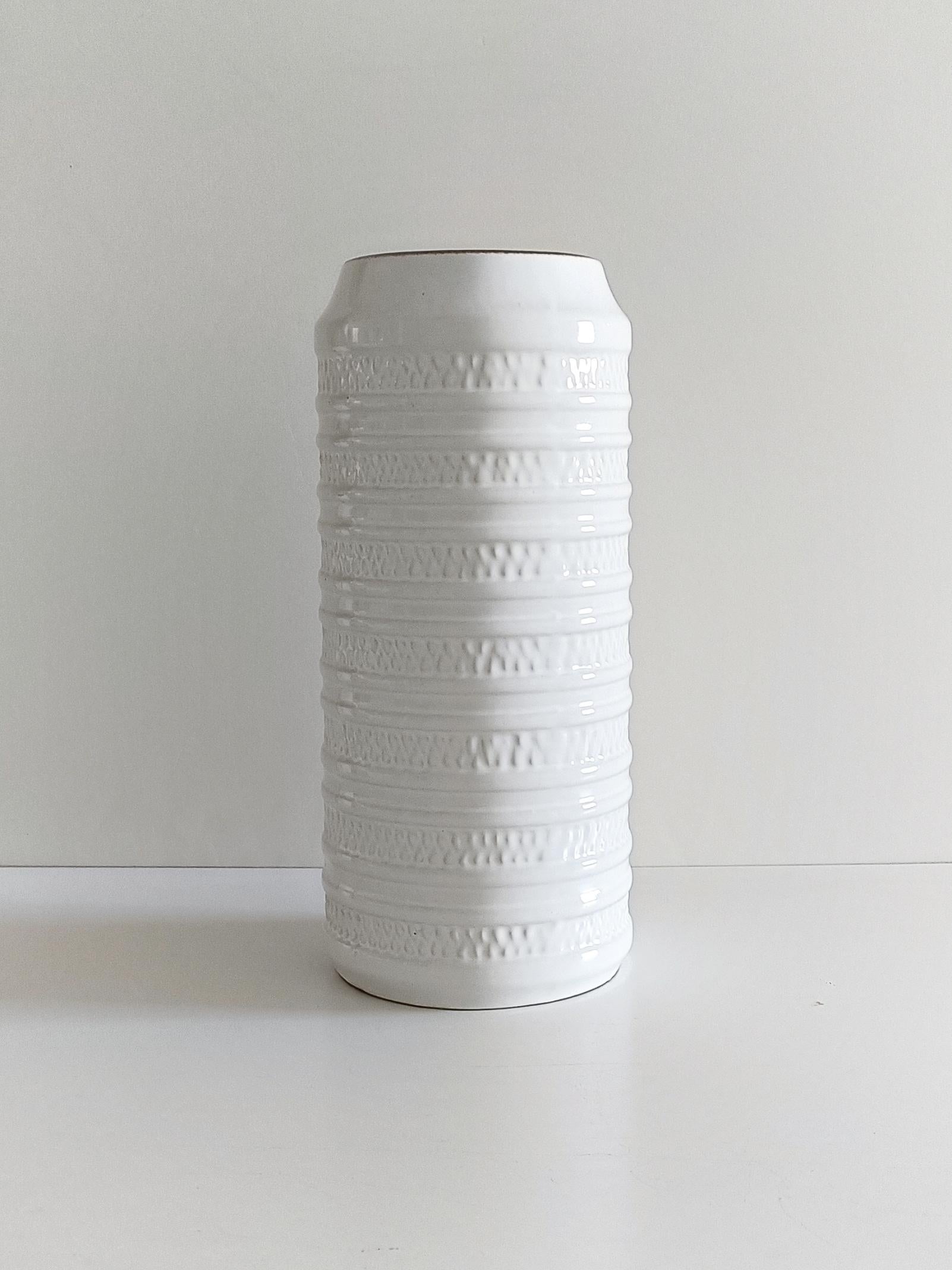 West German Carstens Tonnieshof White Glaze Ceramic Vintage Vase, 1960s 1
