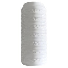 West German Carstens Tonnieshof White Glaze Ceramic Vintage Vase, 1960s