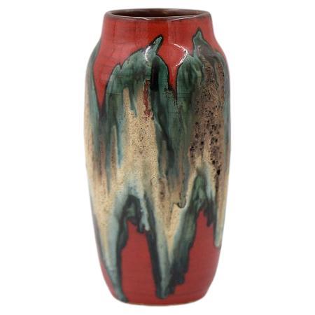 Vintage Original West-German Ceramic Fat Lava 242-22 Vase from Scheurich, 1960s