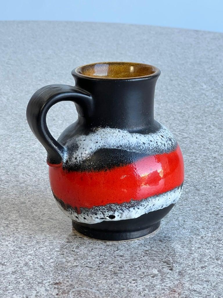 Glazed West German Ceramic Vase For Sale