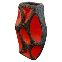 West German Fat Lava Guitar Vase by Roth Keramik