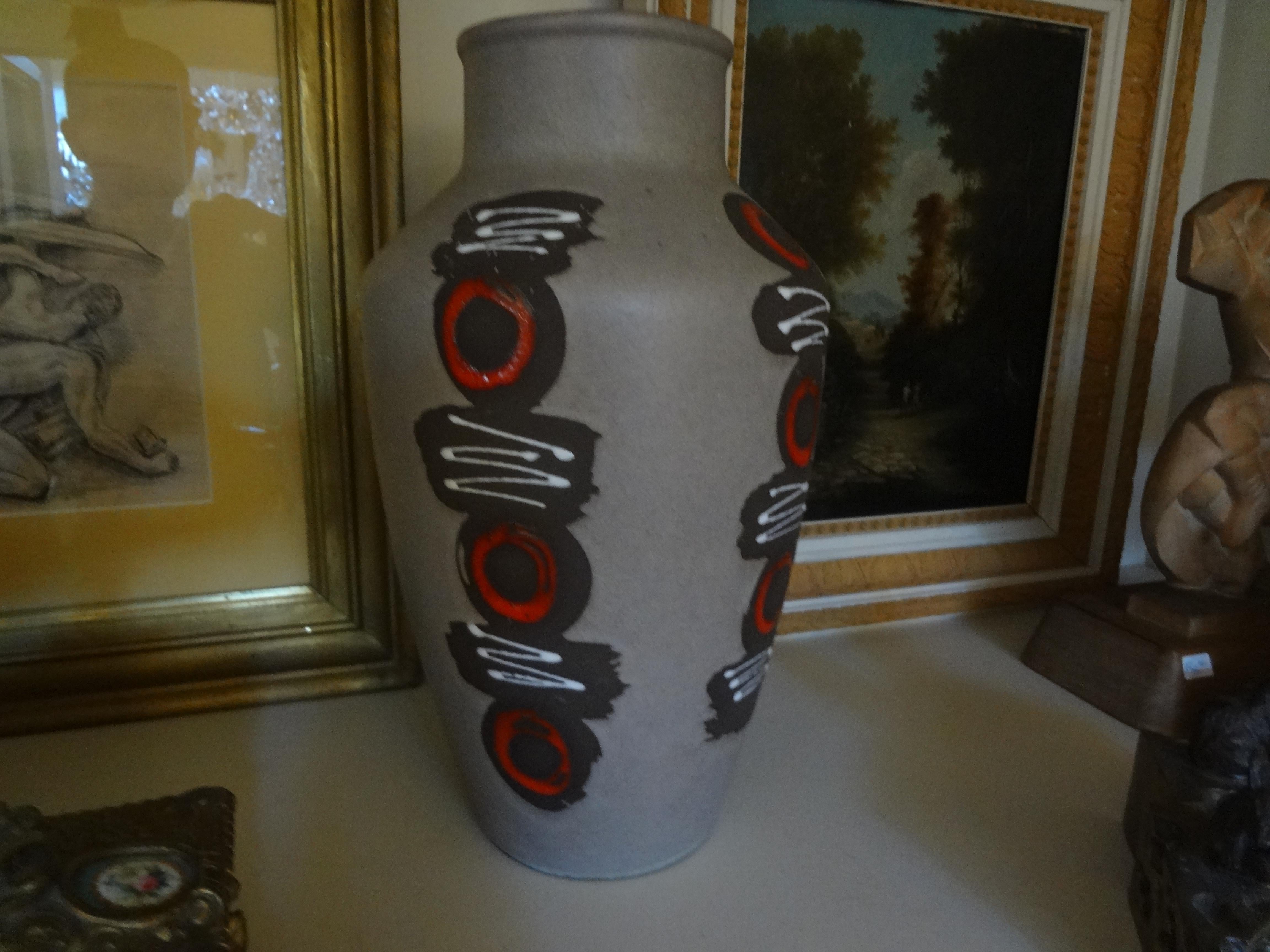 Mid-Century Modern West German Glazed Pottery Vase For Sale