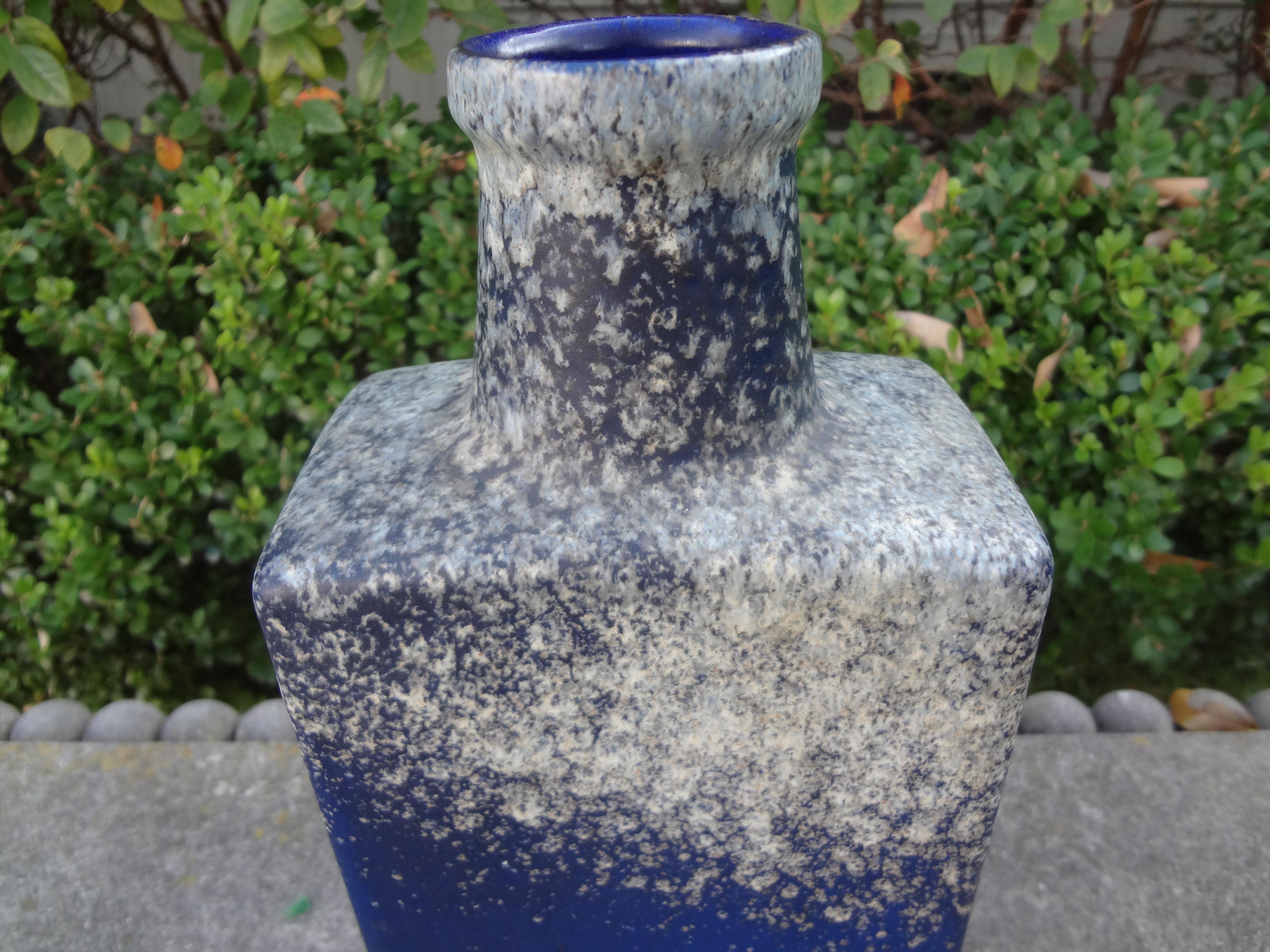 West German Glazed Pottery Vase In Good Condition For Sale In Houston, TX