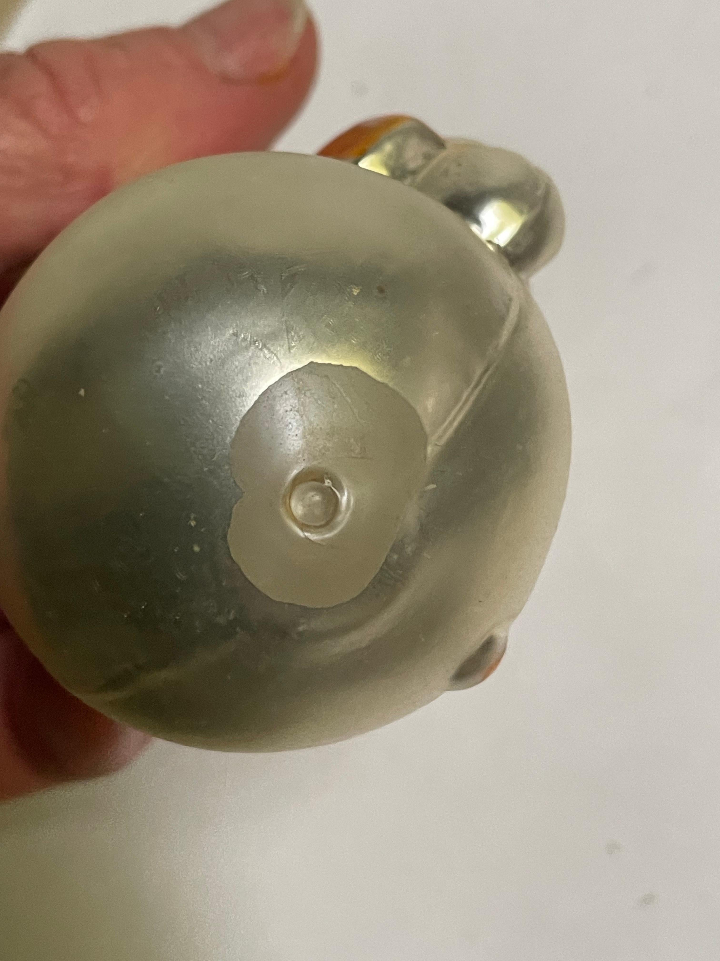 Ornamento per albero di Natale in vetro soffiato a mano della Germania Occidentale con pupazzo di neve Greene & Greene in vendita 3