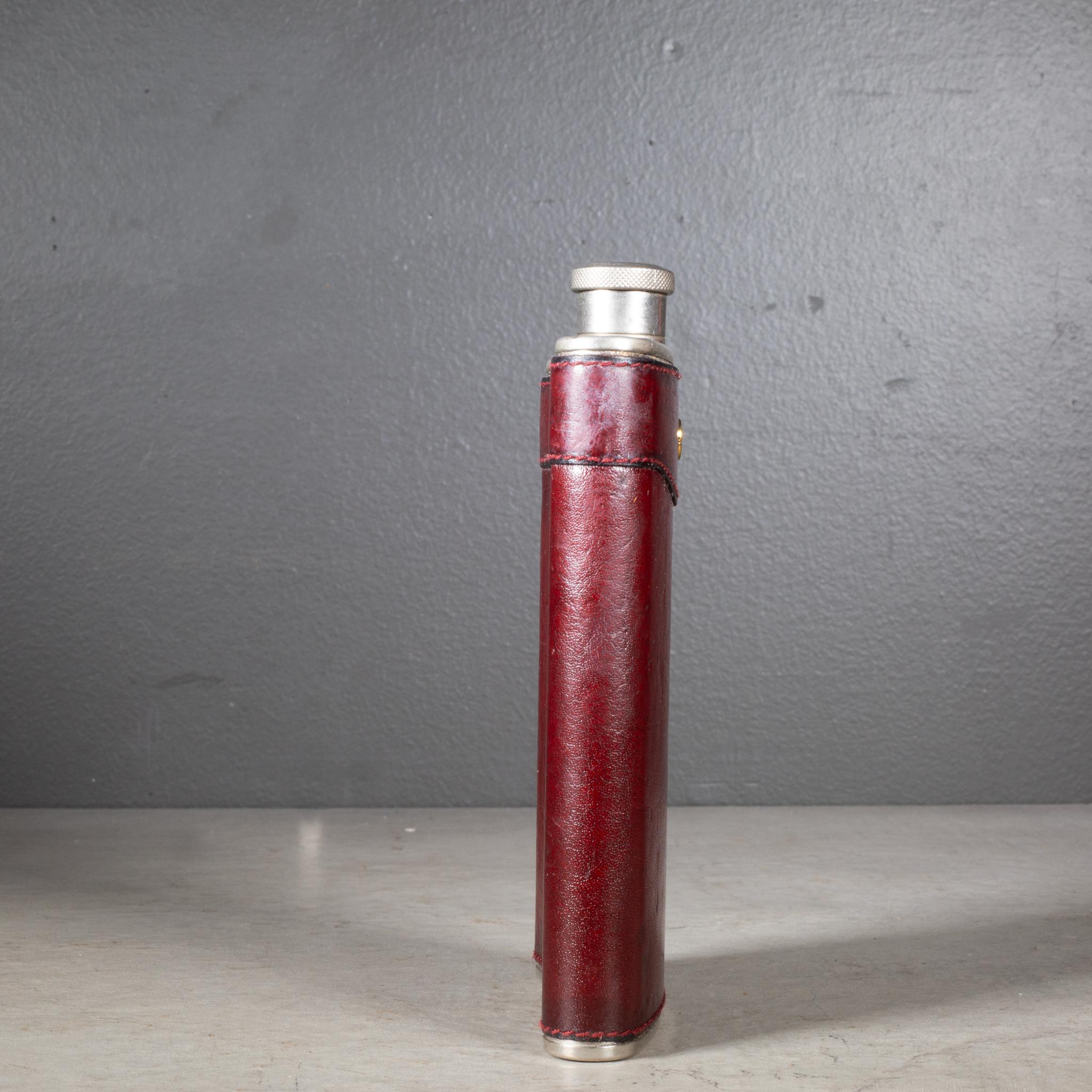 Westdeutscher Leder-Hip Flask für Saks Fifth Avenue, ca. 1960 (20. Jahrhundert) im Angebot