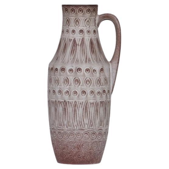 Vase en poterie d'Allemagne de l'Ouest du milieu du siècle dernier