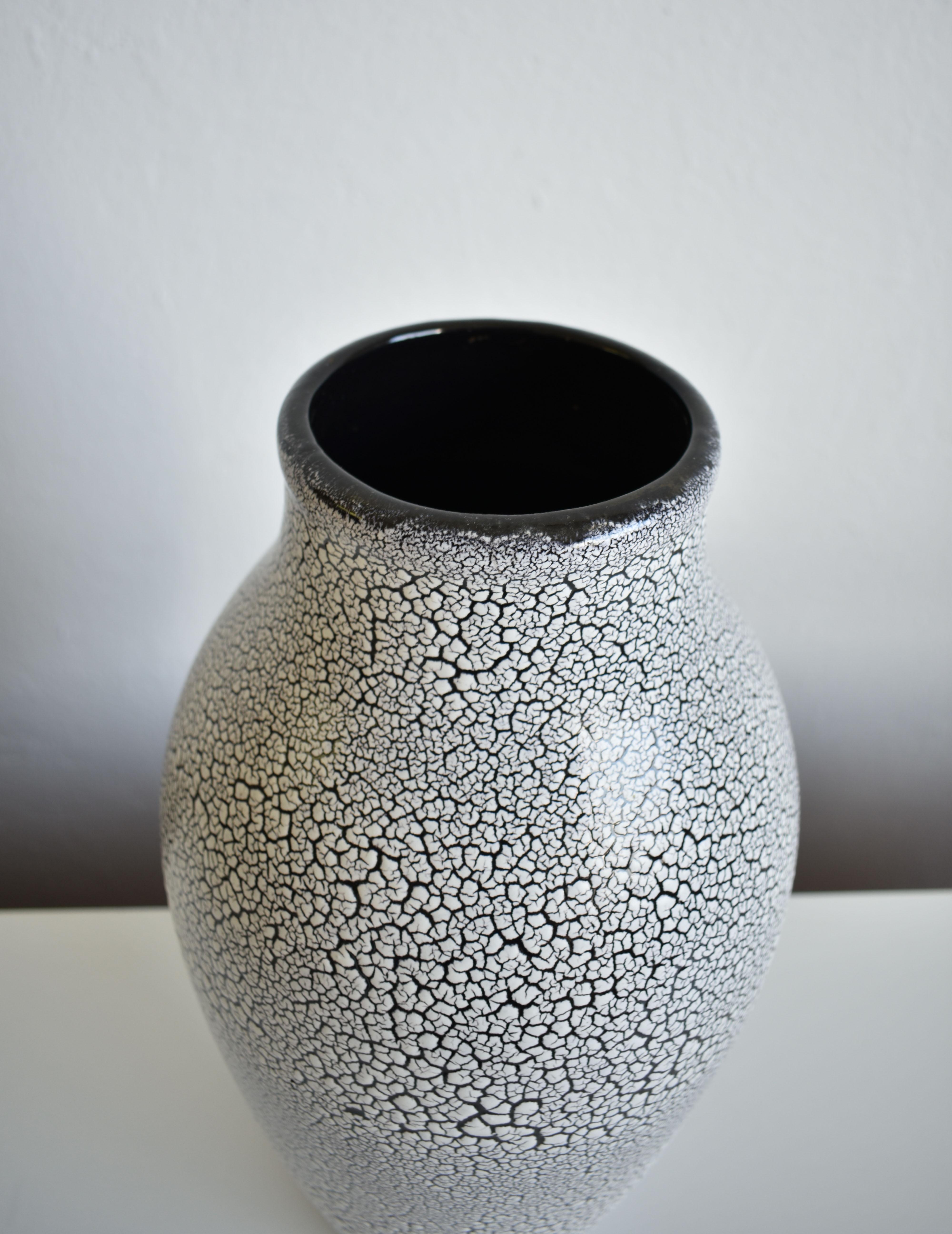 Vernissé Vase en céramique moderniste ouest-allemand Jasba Keramik 1140/35:: Midcentury:: 1950s