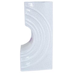 West German Modernist Space Age White Craquelee Ceramic Vase/Sculpture Late 1950