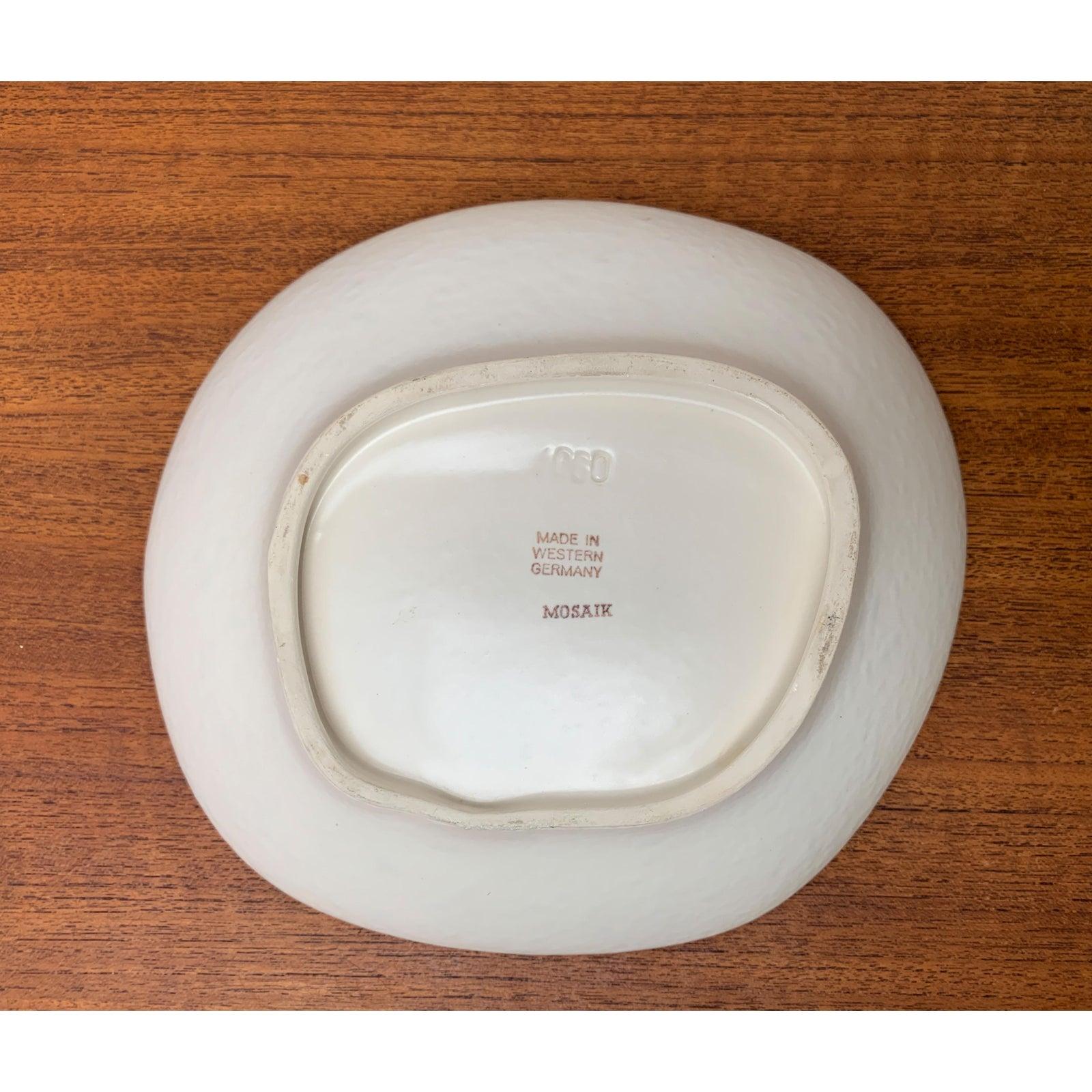 West German Mosaic Pottery Bowl, 1960s For Sale 5