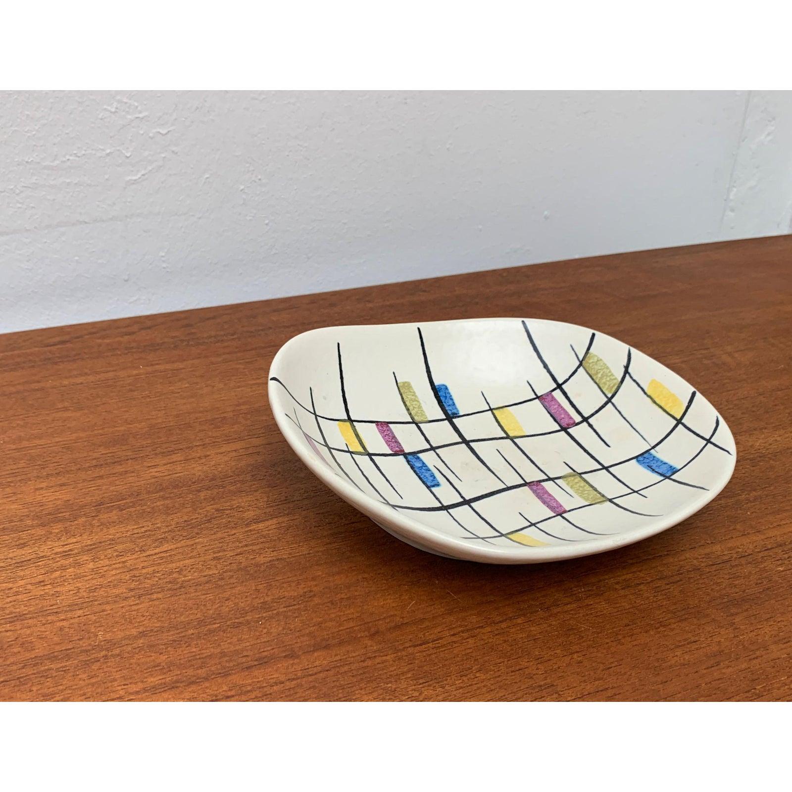 West German Mosaic Pottery Bowl, 1960s For Sale 6