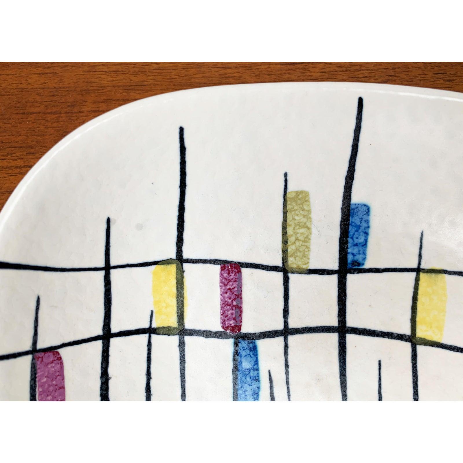 West German Mosaic Pottery Bowl, 1960s In Excellent Condition For Sale In Hamburg, DE