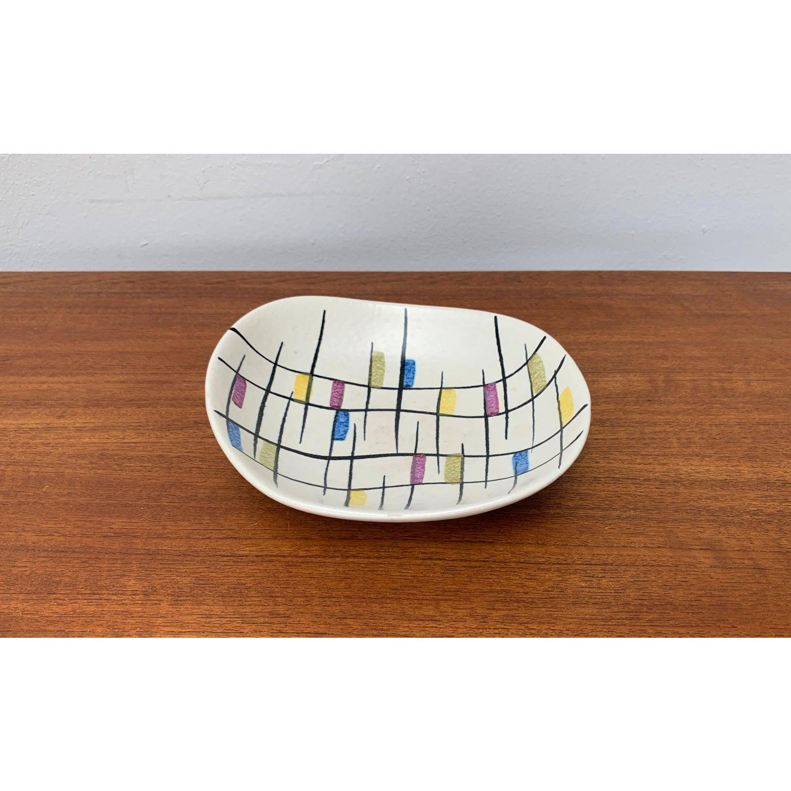 20th Century West German Mosaic Pottery Bowl, 1960s For Sale