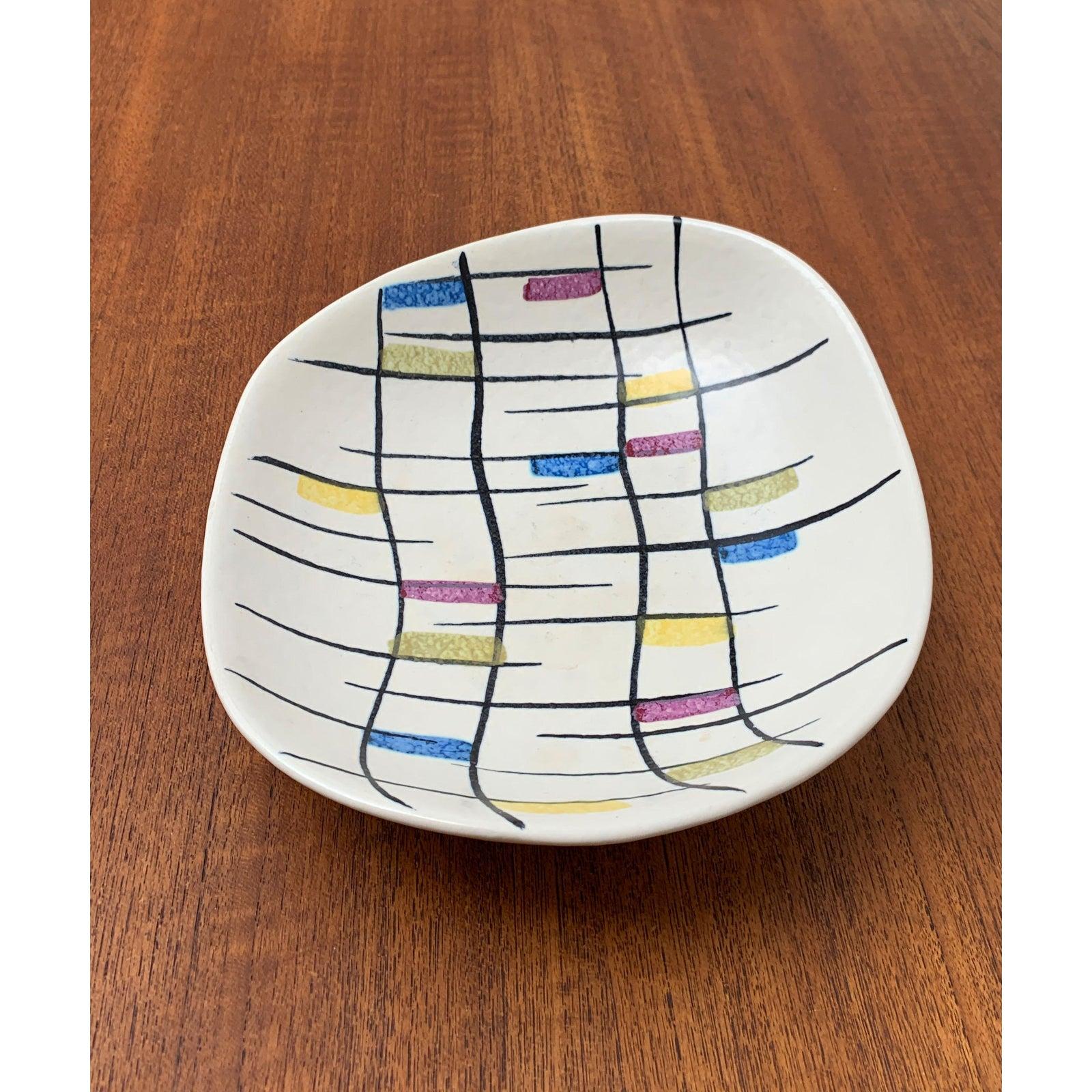 Ceramic West German Mosaic Pottery Bowl, 1960s For Sale