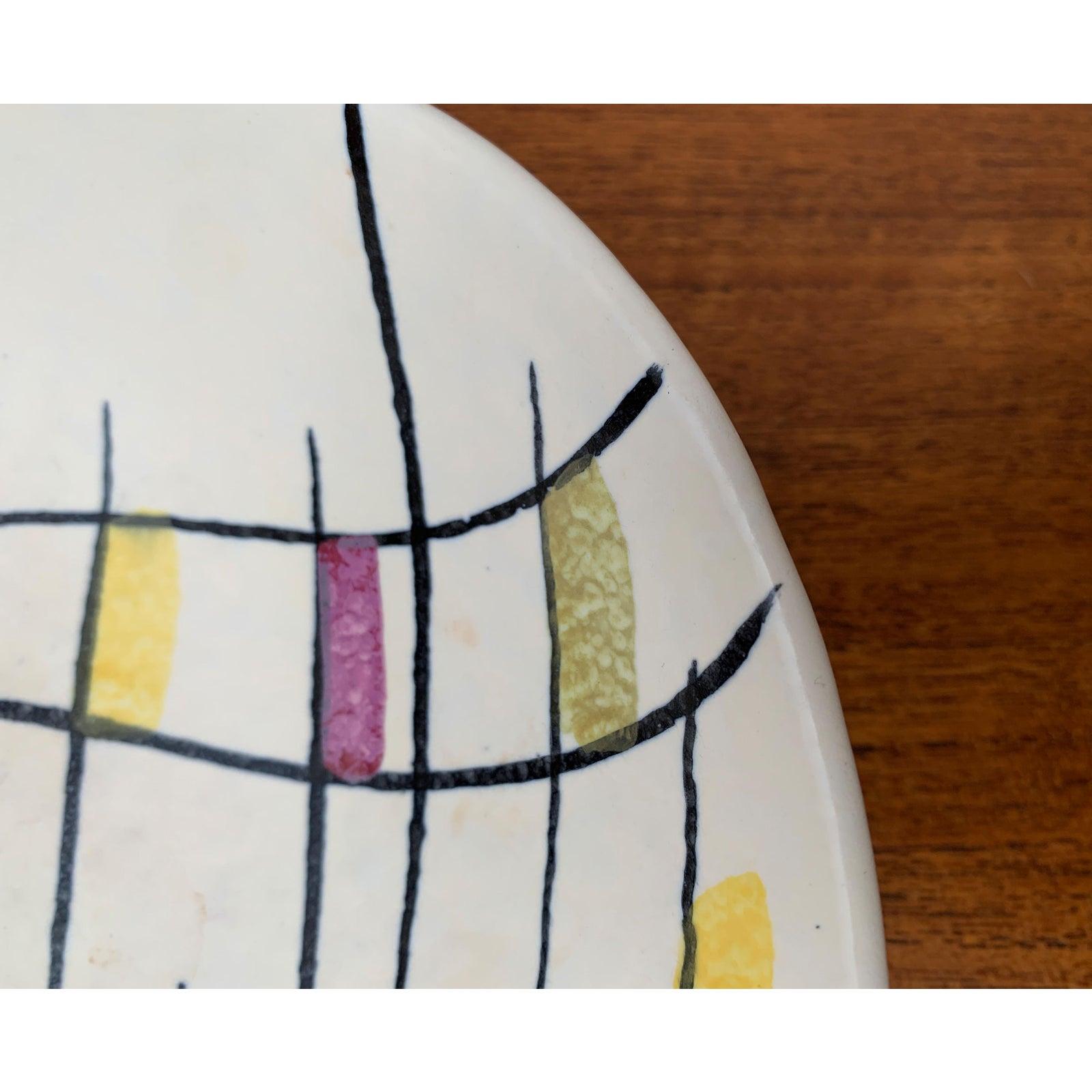 West German Mosaic Pottery Bowl, 1960s For Sale 2