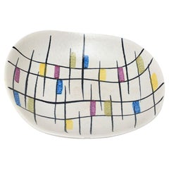West German Mosaic Pottery Bowl, 1960s