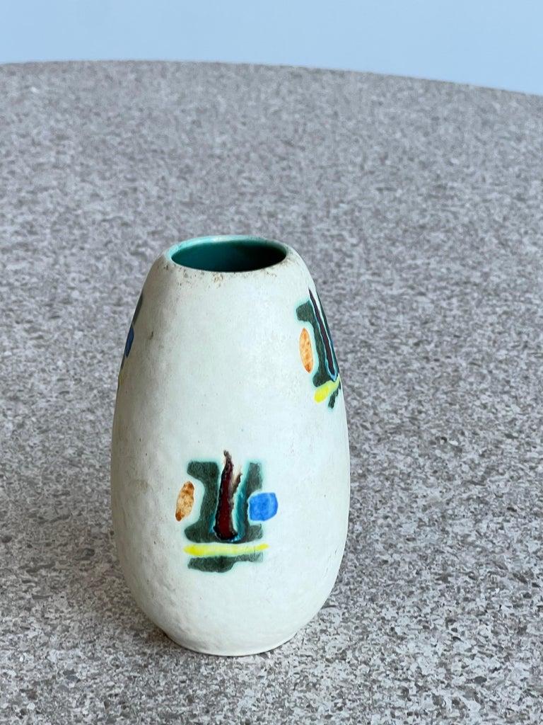 Glazed West German Pottery Vase For Sale