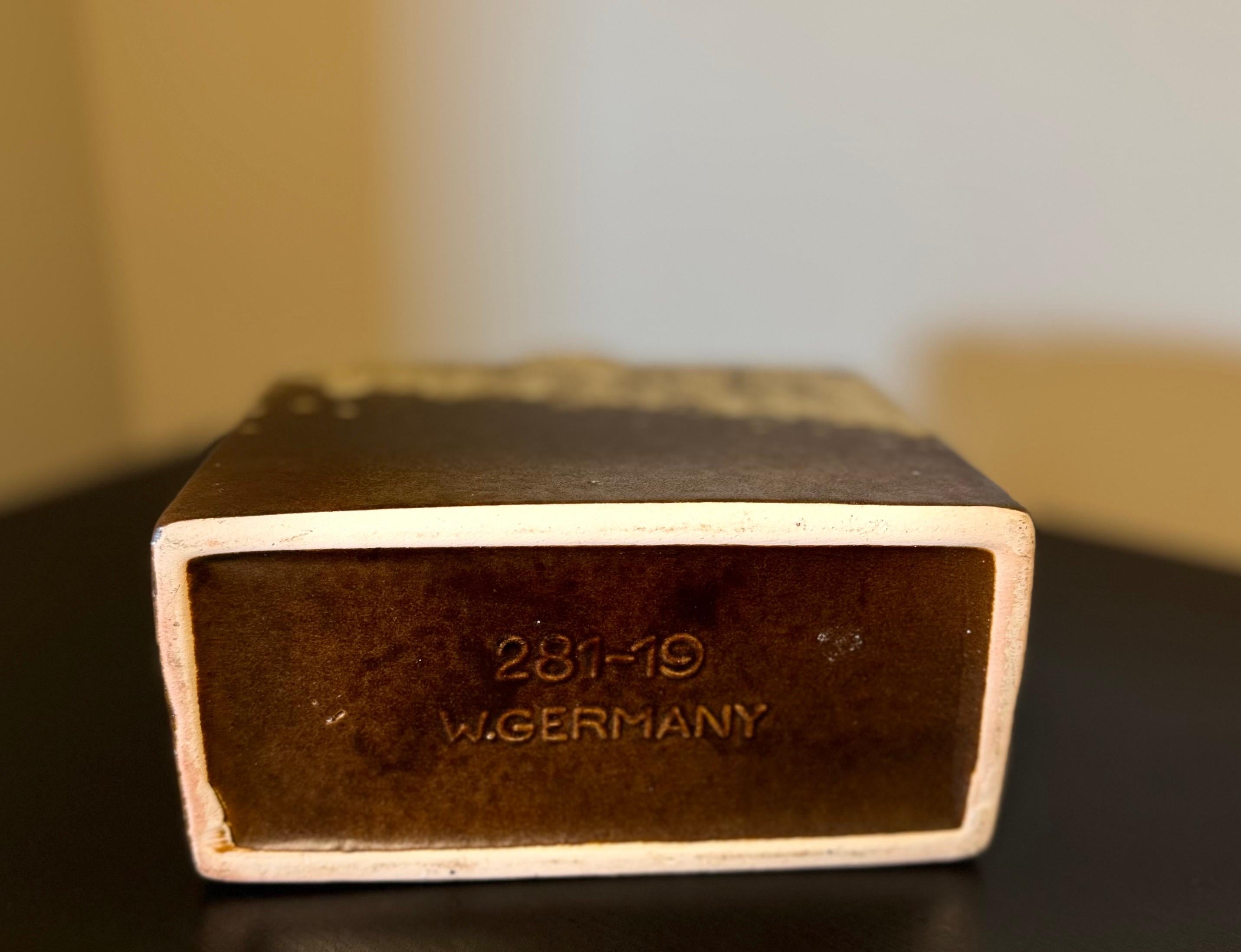 West German Scheurich Pottery vase 281 - 19 In Good Condition For Sale In Søgne, NO