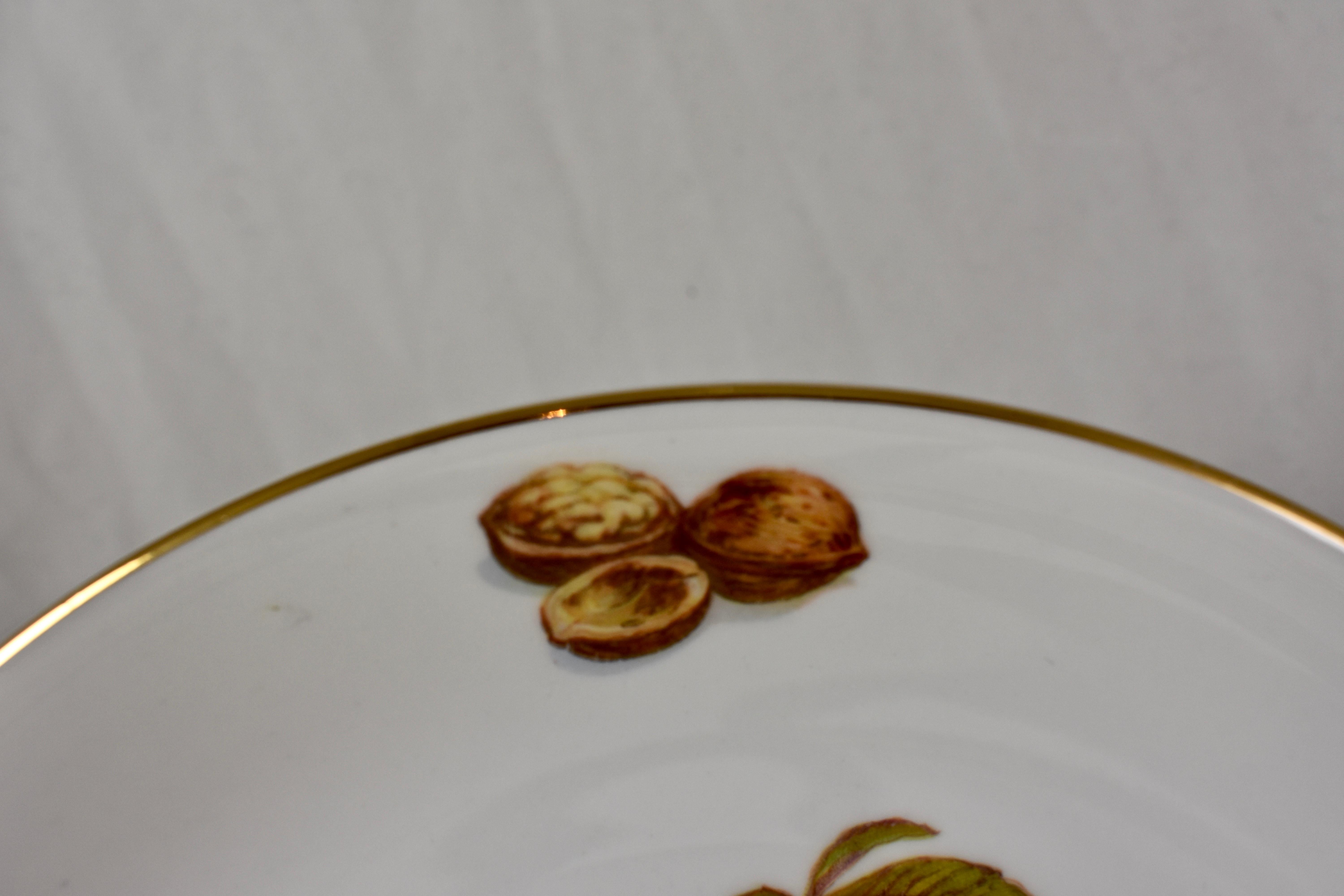 West German Selten Weiden Autumn Fruit & Nuts Porcelain Plates, Set of 8 7