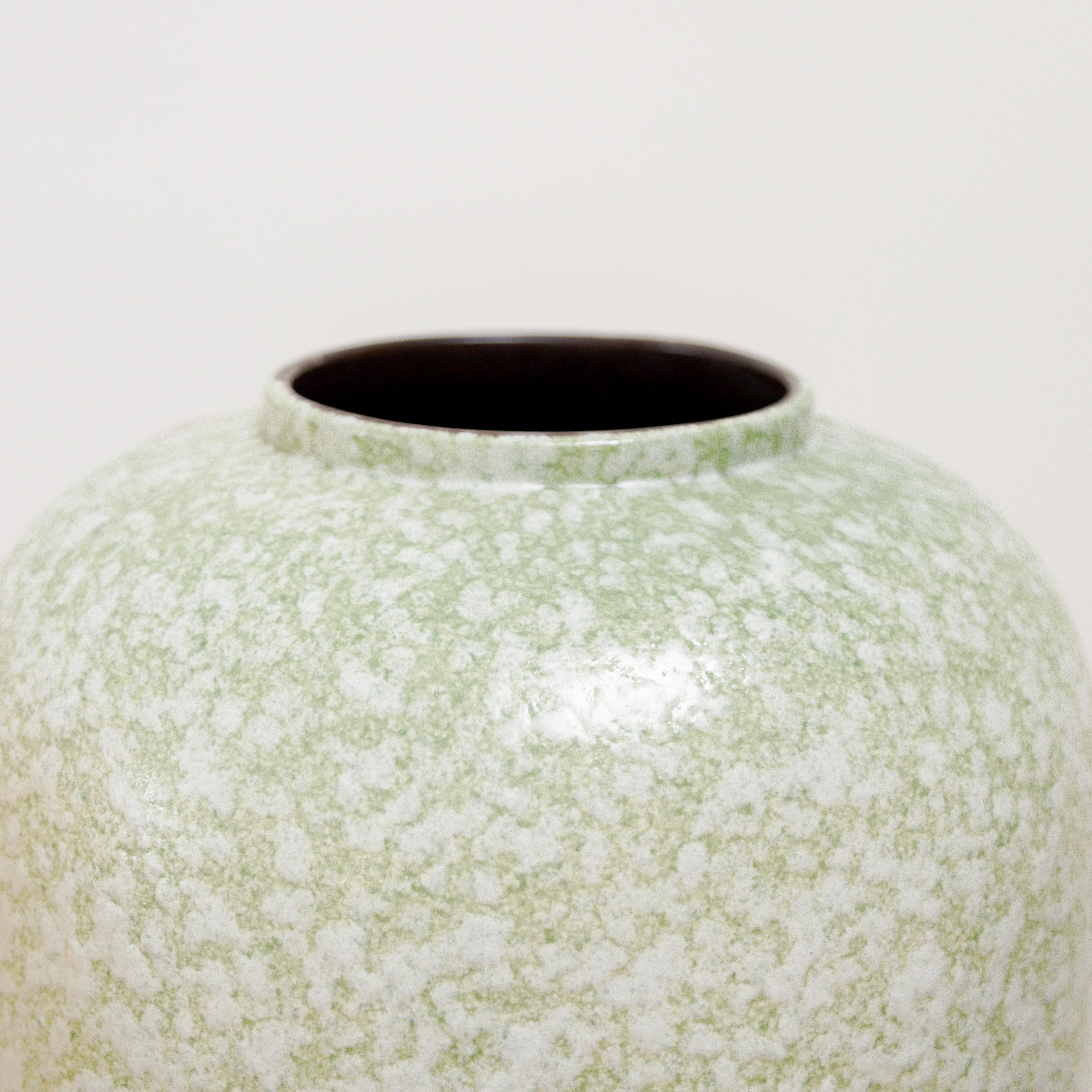 Late 20th Century West German Speckle Glazed Vessel For Sale
