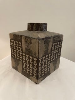 West German Square Geometric Vase