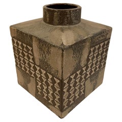 West German Square Geometric Vase