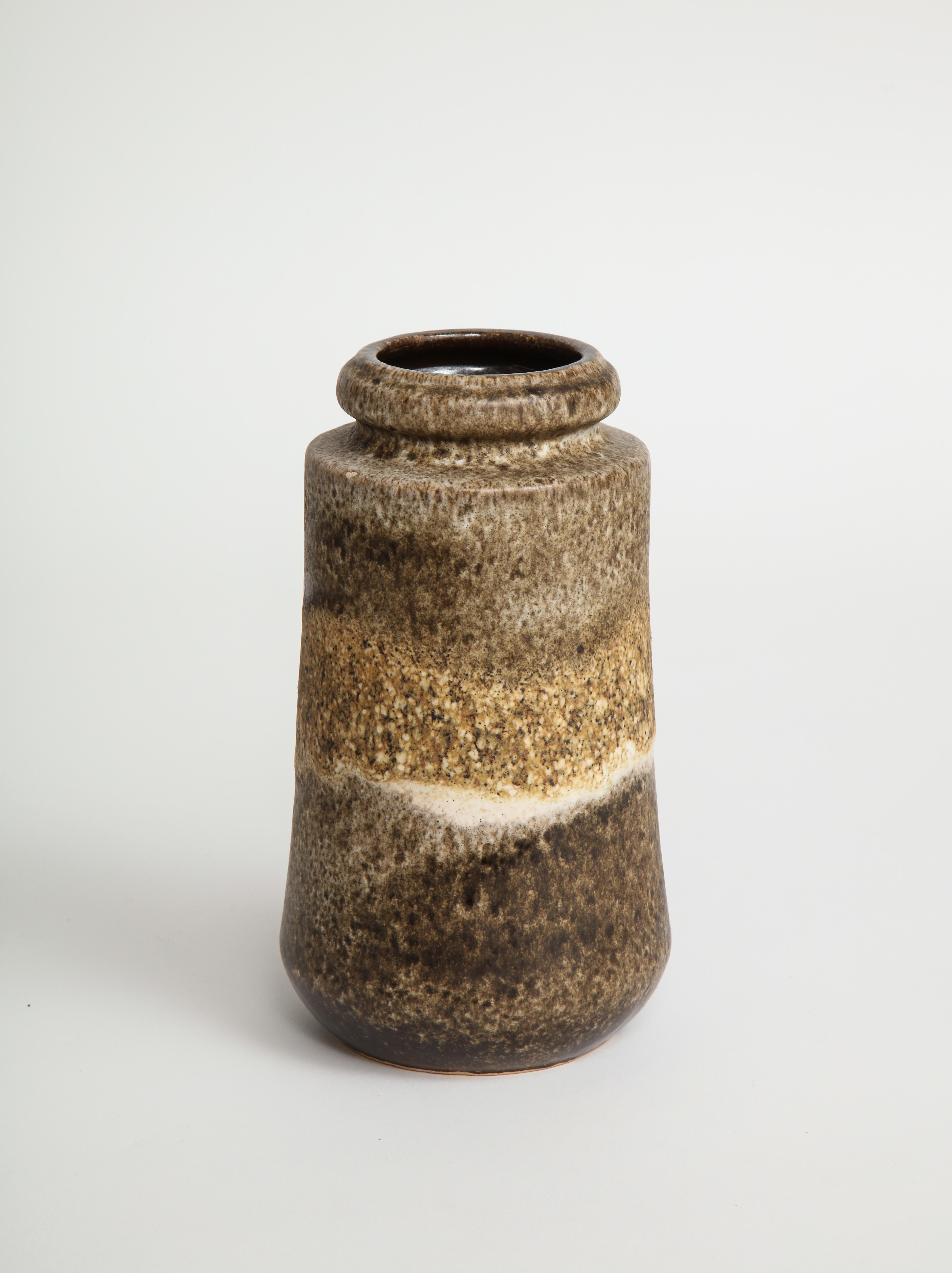 West German Earth Tones Lava Vessel, Germany 1960's In Good Condition For Sale In New York, NY