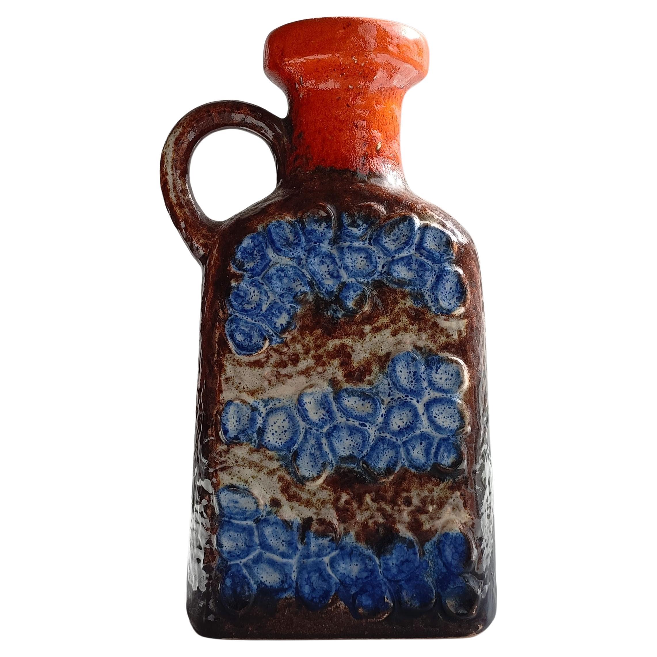 Fette Lava Westdeutsche Dümler & Breiden Vintage Keramik Krug Vase, 1960er Jahre im Angebot 1