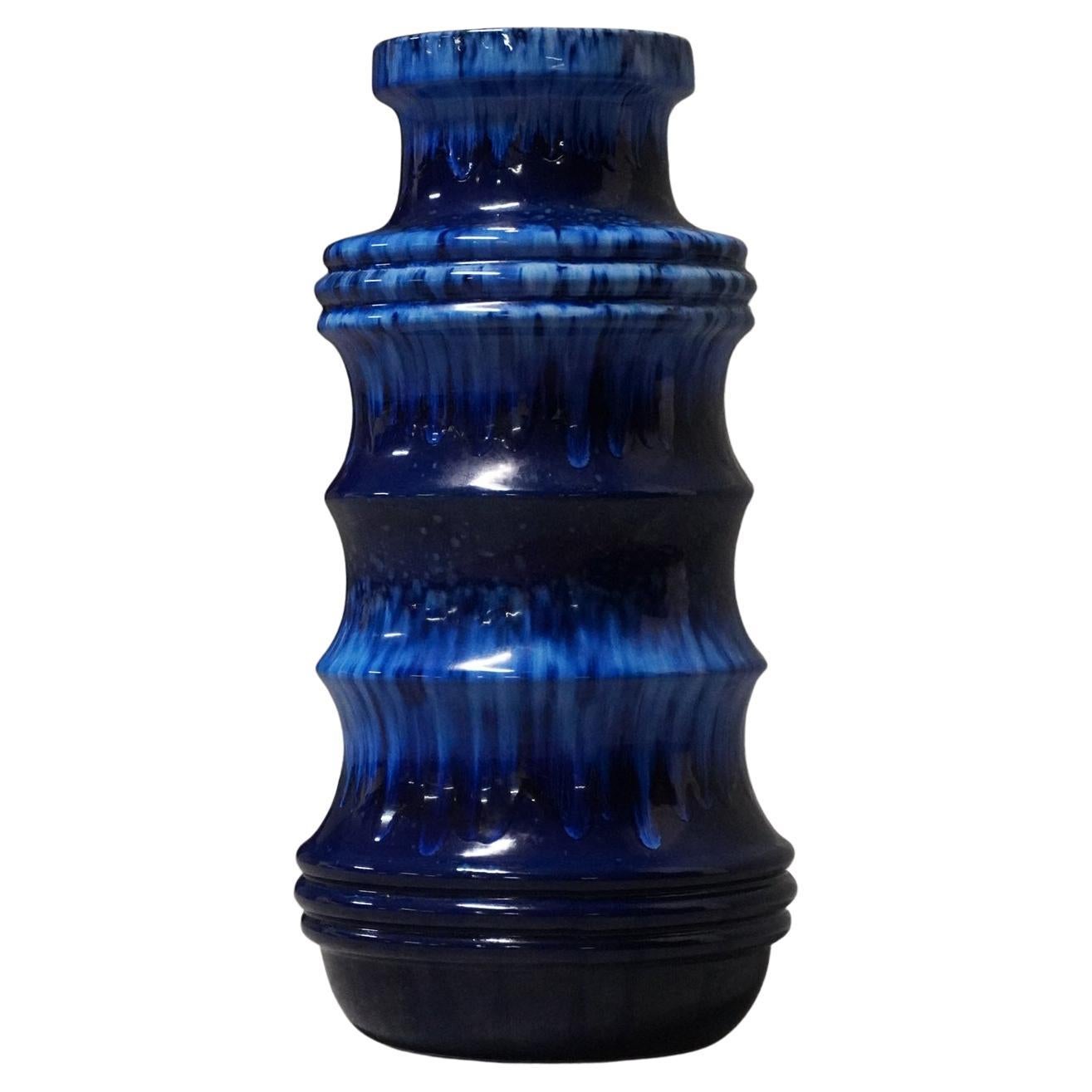 West Germany blue big ceramic, 1970s For Sale