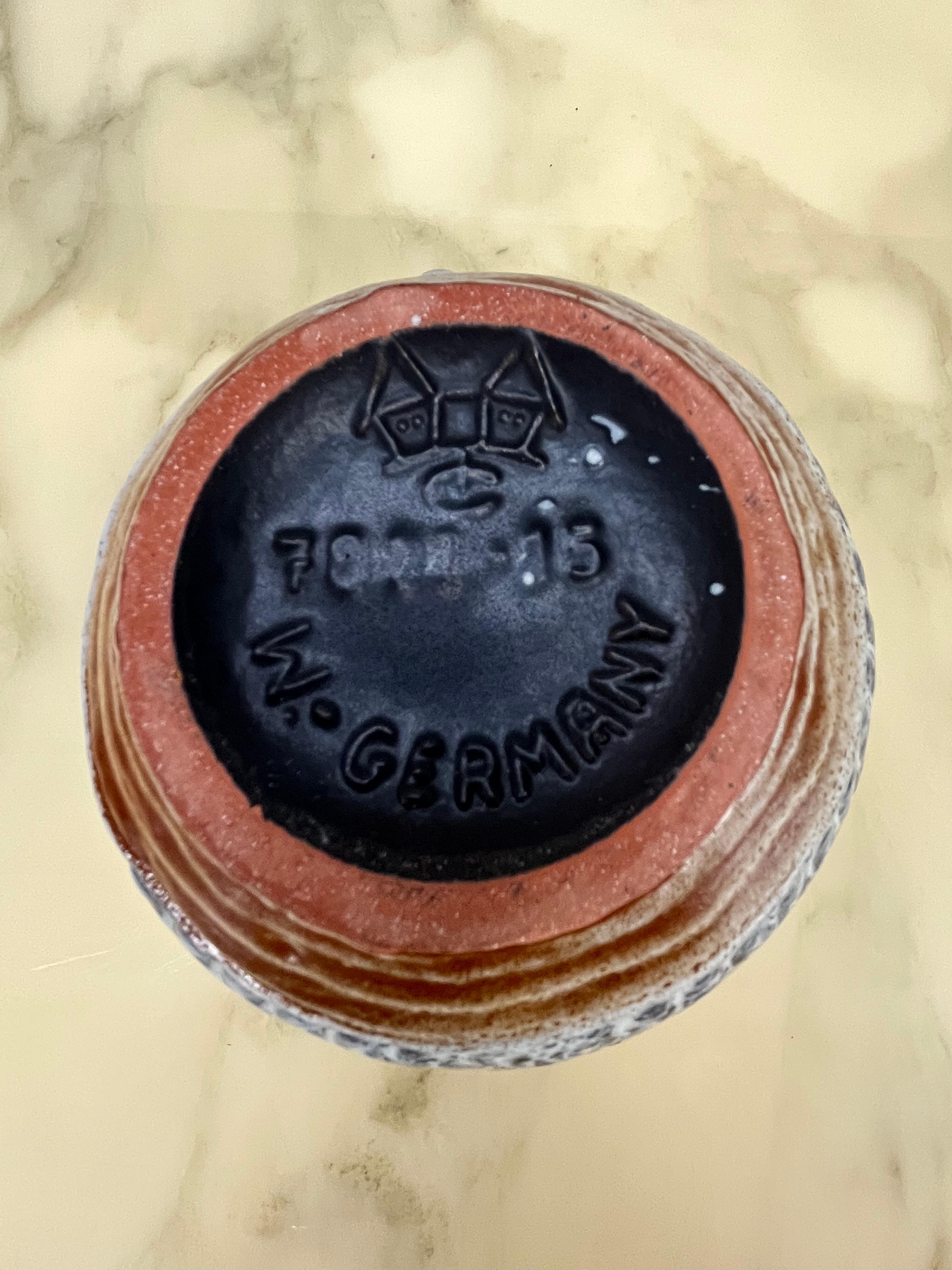 Jarrón de cerámica Carstens de Alemania Occidental, años 60 en venta 4