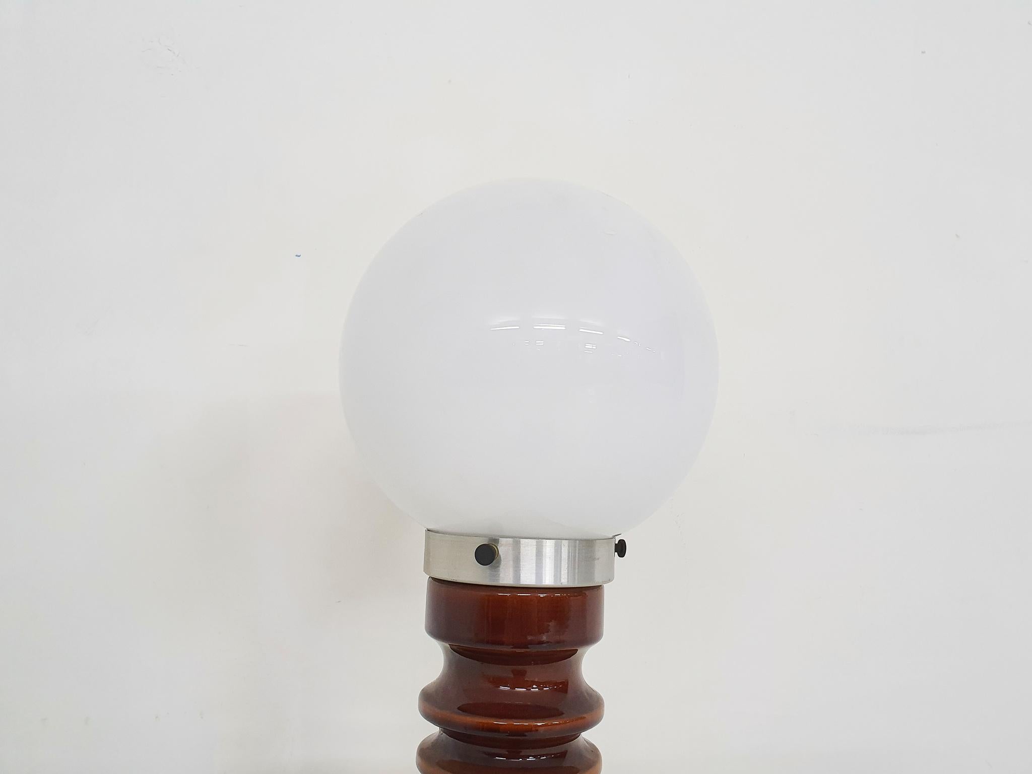 West Germany Ceramic and Glass Table Light by Dümler and Breiden, Germany 1970's 2