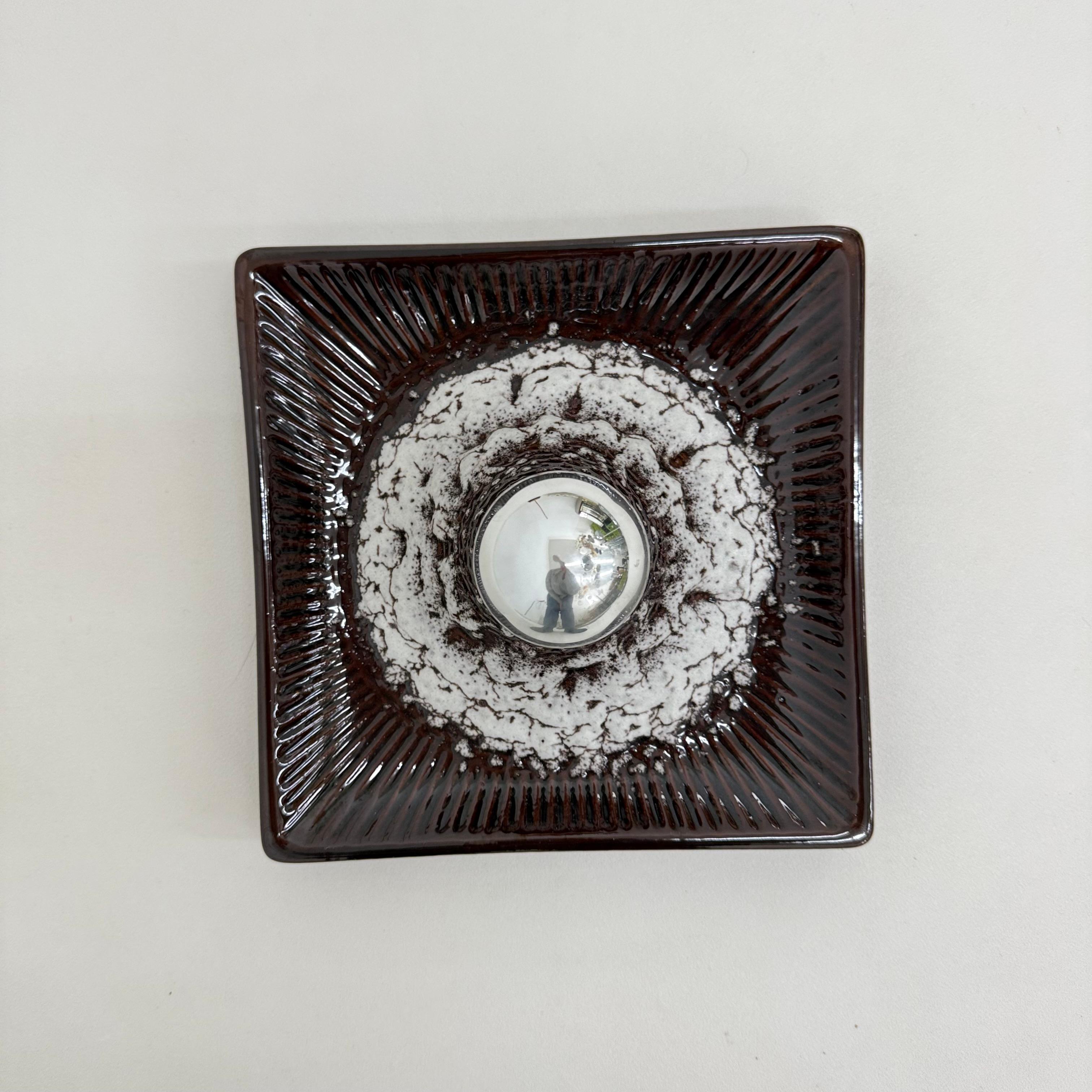 Mid-Century moderno Lampada da parete/soffitto in ceramica di design della Germania Ovest, anni '70 in vendita