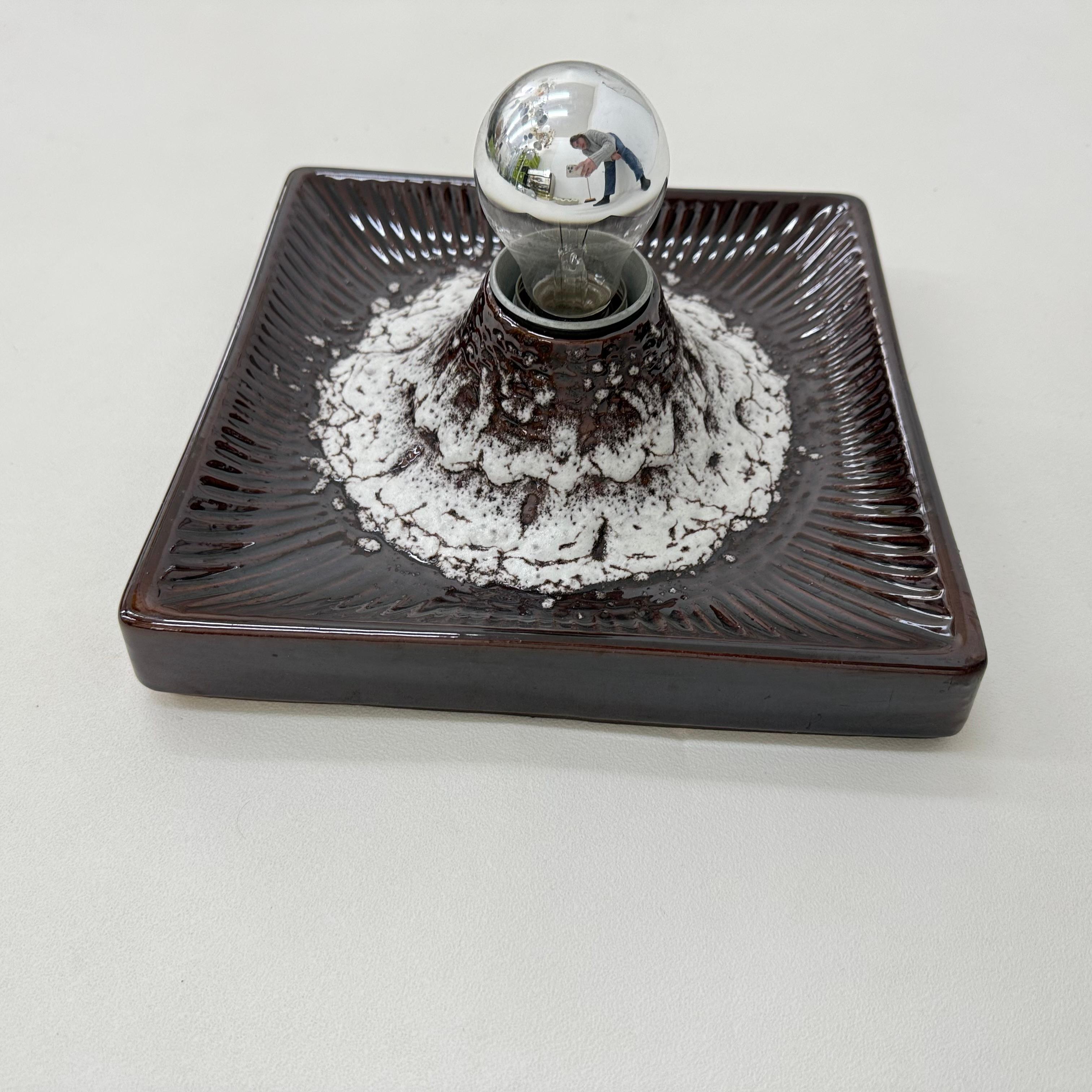 Lampada da parete/soffitto in ceramica di design della Germania Ovest, anni '70 in vendita 3