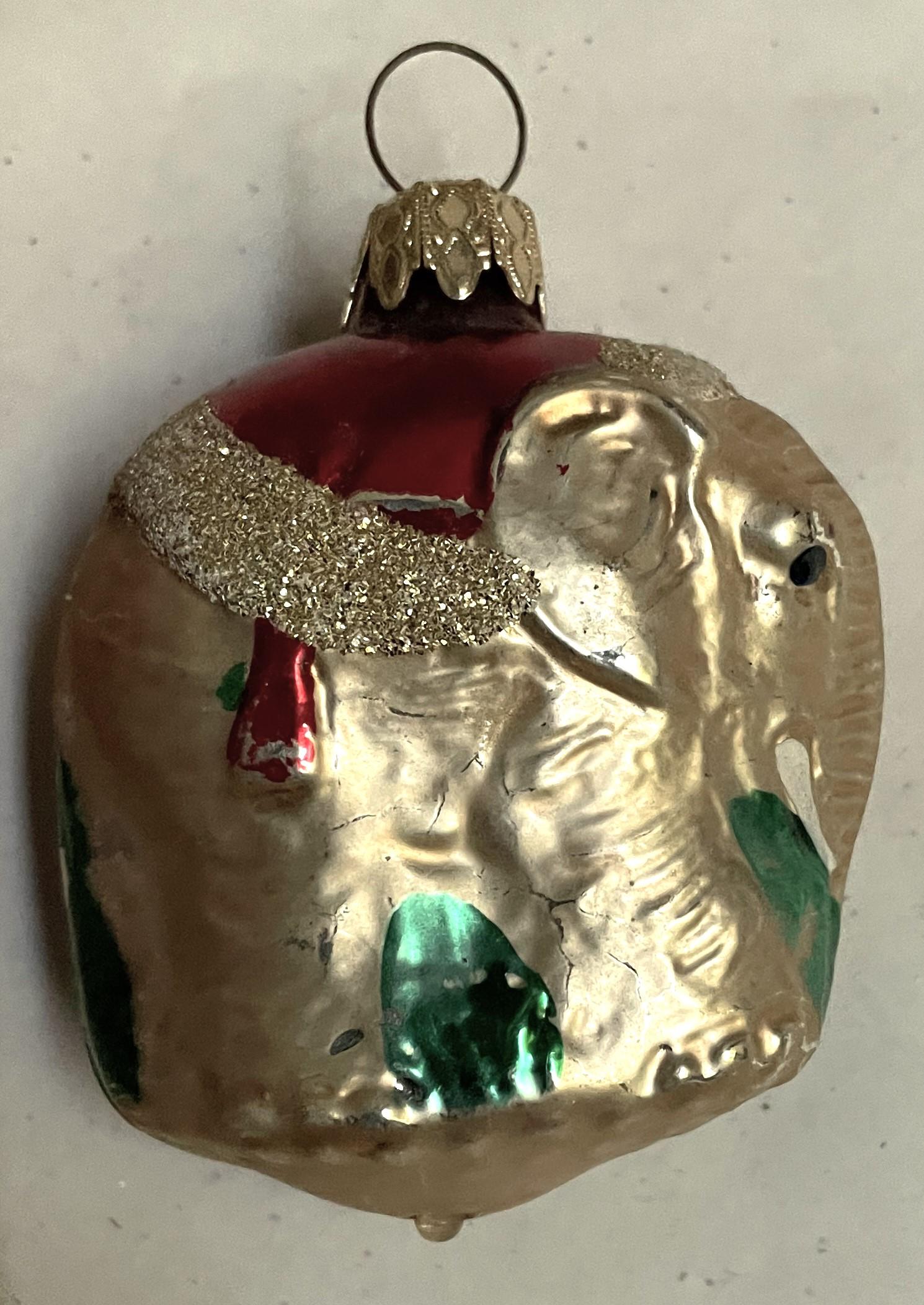 West Germany mundgeblasener Elefant Christbaumschmuck Dekoration im Angebot 8