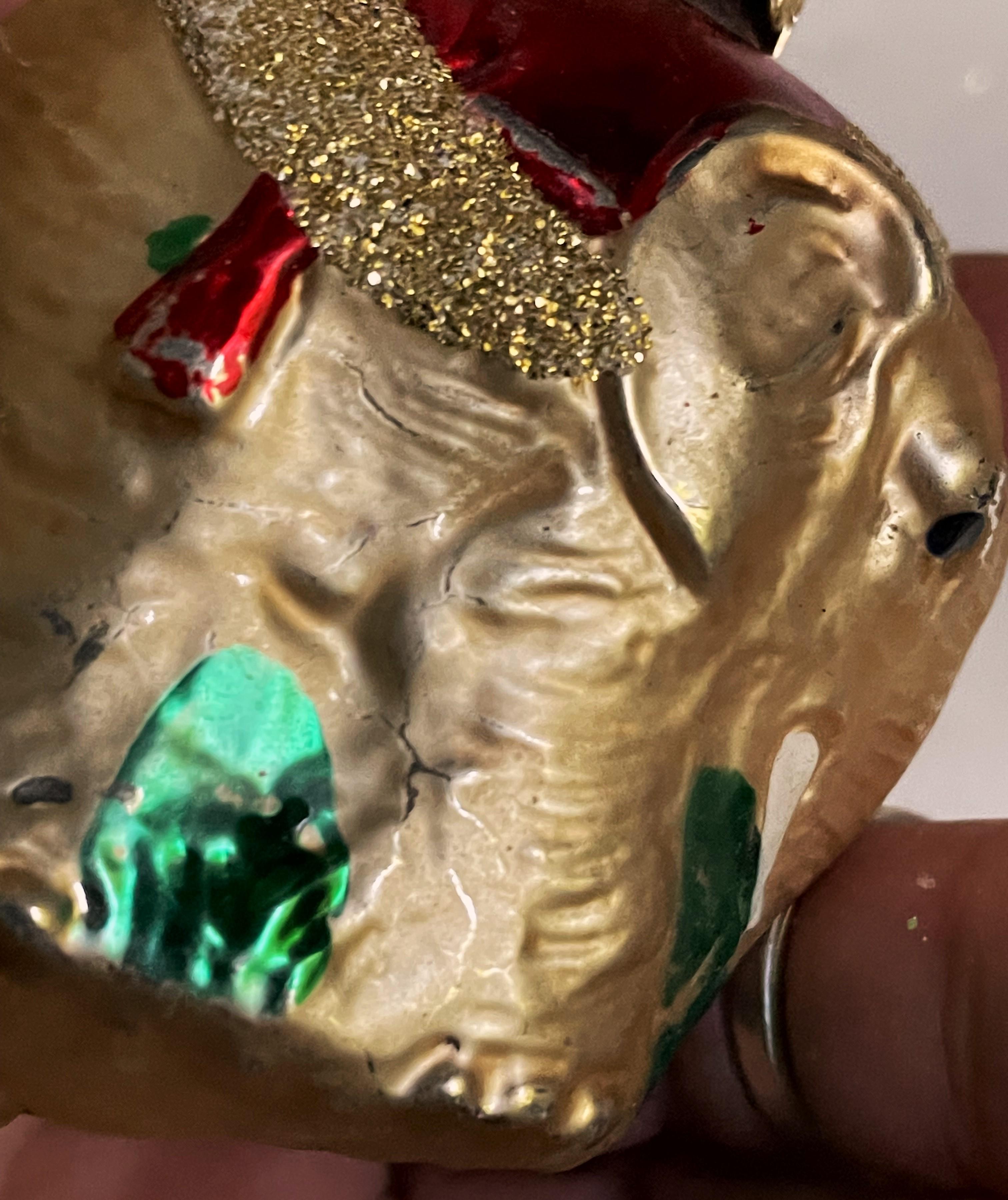 West Germany mundgeblasener Elefant Christbaumschmuck Dekoration (Moderne der Mitte des Jahrhunderts) im Angebot