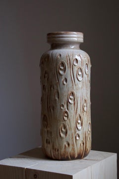 West Germany, Large Organic Floor Vase, Glazed Stoneware, Germany, 1960s