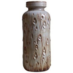 West Germany, Large Organic Floor Vase, Glazed Stoneware, Germany, 1960s