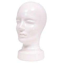 West Germany Pottery   White Ceramic Head  1970s