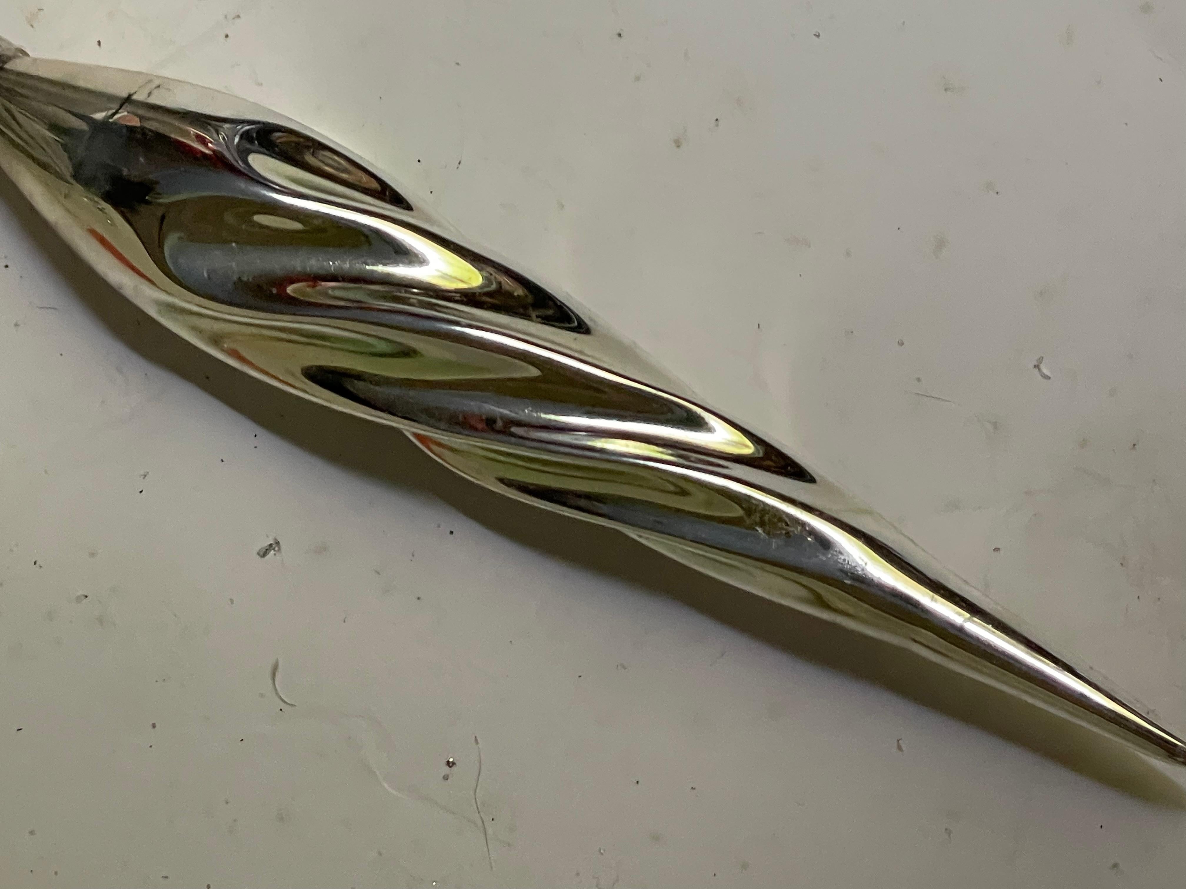Artisanat Ornement d'arbre de Noël en verre mercuré argenté de l'Allemagne de l'Ouest en vente
