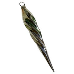 West Germany Silver Mercury Glass Icicle Christmas Tree Ornament