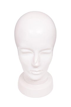 West Germany White Ceramic Mannequin Head 1970s Germany