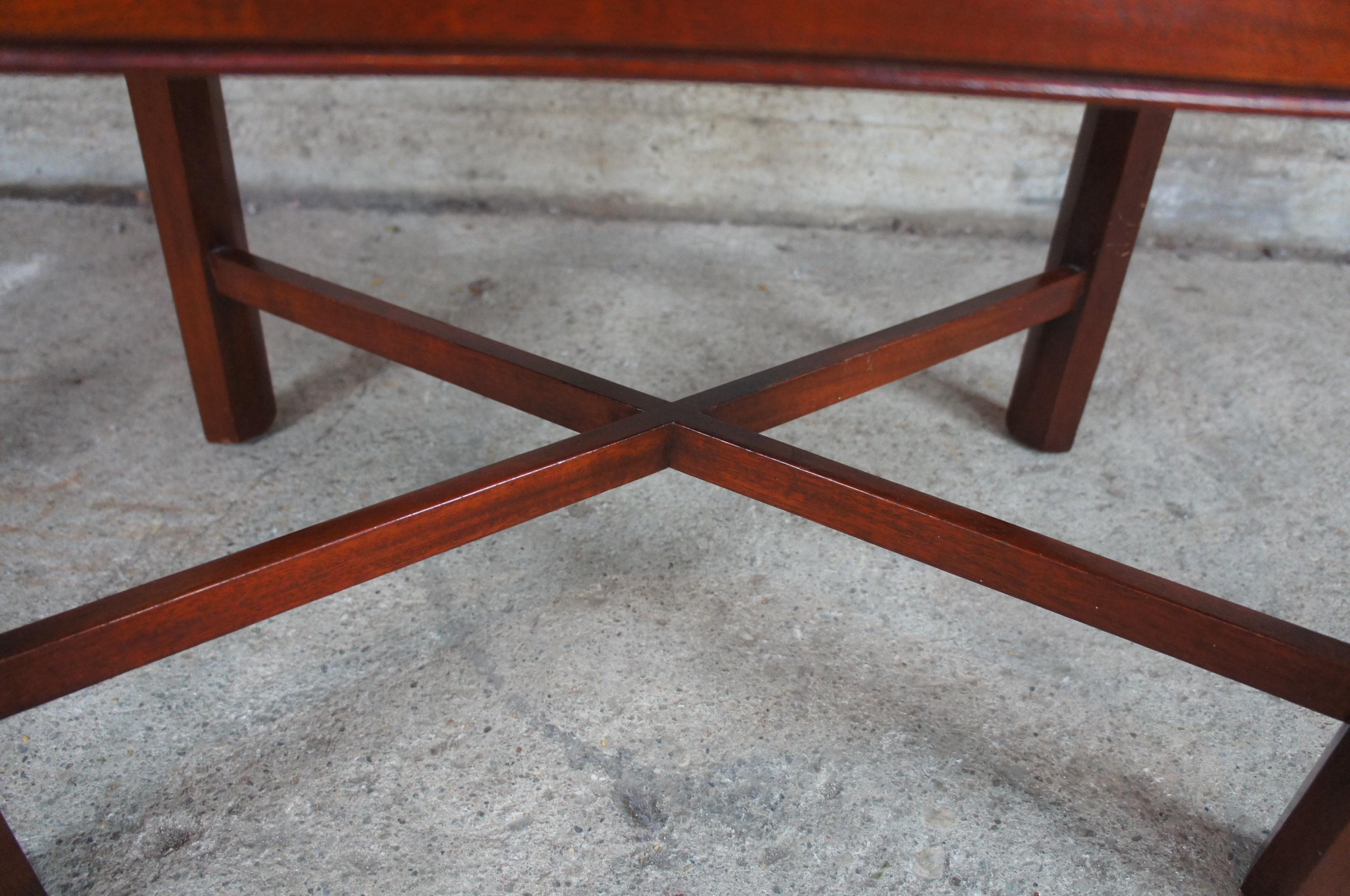 West Michigan Furniture Co. Vintage Mahogany Bench Seat Stool 1