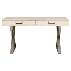 West Michigan Furniture Company White Lacquered Campaign Desk